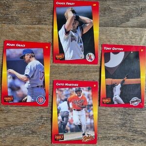 ⚾️Baseball Trading Cards 4 Red/Yell